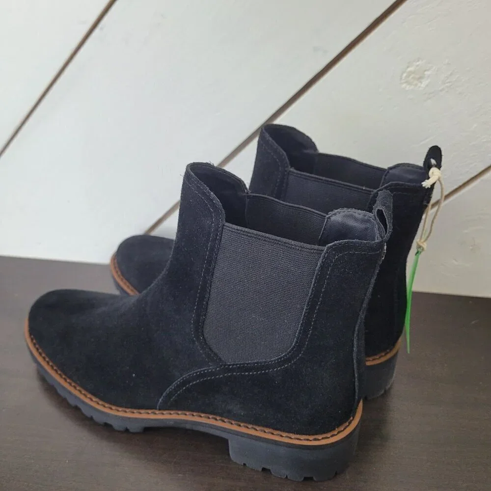 NEW Sam Edelman Women's 6.5 Jazmine Chelsea Boot Black Suede